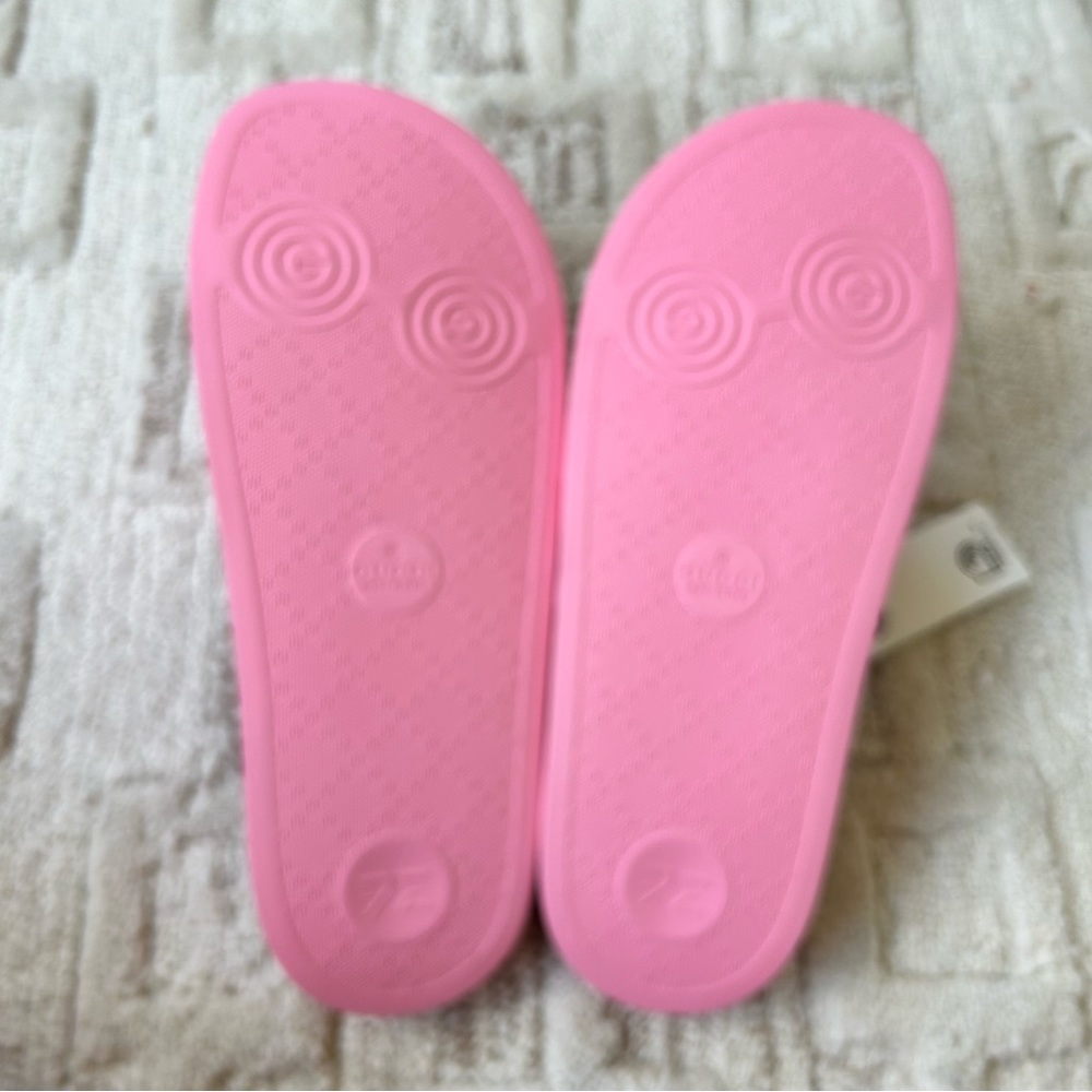 NIB Authentic Gucci Rubber GG Slide Sandals Slippers Rose 35 - Picture 5 of 5